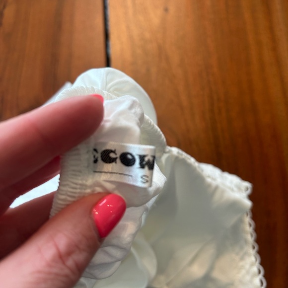 White Crochet-Trim Mini Dress - Picture 7 of 8